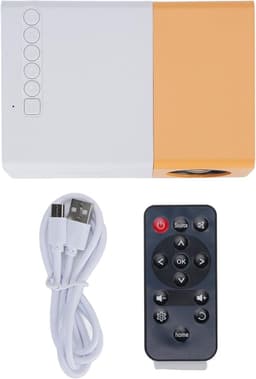Mini-projector, 1080p, intelligente helderheid, 6000 lm, thuisbioscoop, voor reizen, vergaderingen en games, met automatische correctie en stereoluidspreker, ideaal voor buiten — thumbnail 5