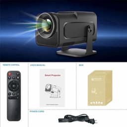 One Zisa - HY300 Mini - Beamer - Projector Beamer - Mini Meamer - 1920x1080dpi - Automatische focus - met WiFi - Android 11 - Zwart — thumbnail 3