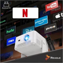 Beamer Full HD 1100 ANSI Lumen - 1080p 4K Upscaling - LED - Draagbaar - Thuisbioscoop Projector — thumbnail 2
