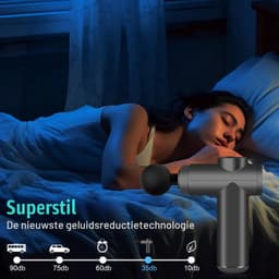 Mini-spiermassagegeweer, ultrastil massagegeweer, 99 snelheden, 8 massagekoppen, LCD-scherm, draagbare elektrische stimulators om spierpijn te verlichten — thumbnail 3