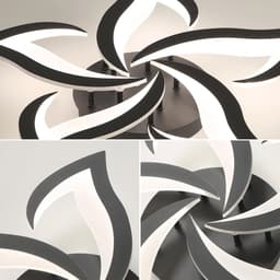 Dimbare LED Plafondlamp met Afstandsbediening, Romantische Bloemvormige Plafondverlichting voor Slaapkamer en Woonkamer, 3000K-6500K — thumbnail 3