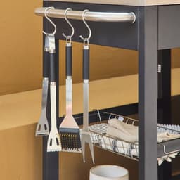 sweeek - Gasbarbecue met 4 branders + 1 zijbrander, buitenkeuken met gootsteen, keukengerei en thermometer - d'artagnan — thumbnail 3