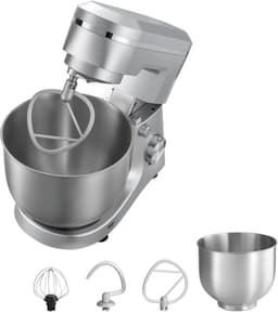 Elektrische Standmixer, 4,2 L en 5,7 L Keukenmixer, 1500W Keukenmixer met 10 Snelheden, Kantelbaar Kopontwerp, Roestvrijstalen Kommen, Deeghaak, Garde en Klopper voor Bakken, Mixen en Kneden — thumbnail 1