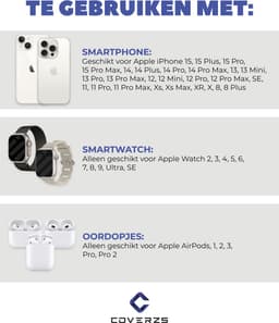 Coverzs 3 in 1 Travel Charger geschikt voor Apple iPhone / Apple Watch / AirPods - Oplader draadloos - iPhone Oplader met kabel - USB A naar USB C - Opvouwbaar Docking station - Vouwbaar Oplaadstation - GSM lader Qi station — thumbnail 5