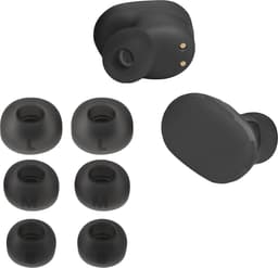 kwmobile 6x cover voor in-ear oortjes geschikt voor JBL Tune Buds - Vervangende oordopjes van siliconen in zwart - 3 maten — thumbnail 1