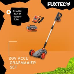 Snoerloze Grasmaaier - Handmaaier Gazonmaaier - Kleine Tuinen Onderhouden - Flexibele Kogelkopbediening - 220 mm Maaibreedte - Zwart — thumbnail 2