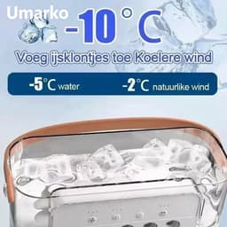Umarko Mini Airco - Draagbare 3-in-1 Luchtkoeler met Bevochtiger & 7 Kleuren LED Lamp - Slaapkamer & Kantoor — thumbnail 3
