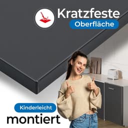 Vaatwasser Frontplaat - Paneel Vaatwasser - Keuken Moderniseren - Krasbestendig Melamine - 715 x 444 mm - Zwart — thumbnail 3