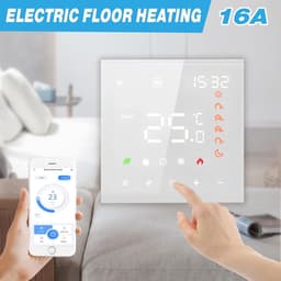 Slimme Thermostaat - Verwarming Regelaar - Energie Besparen - App en Spraakbesturing - 16 A - Wit — thumbnail 3