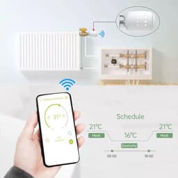 Radiator Thermostaat - Slimme Controller - Energie Besparen - App Bediening WiFi - 55x54x98 mm - Wit — thumbnail 3