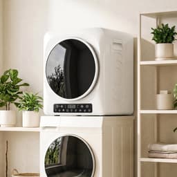 TEKROA® Wasdroger - Compacte wasdroger van 1000 W met afvoer - extra droog- en ECO-standen - timer en temperatuurinstellingen -wit — thumbnail 3