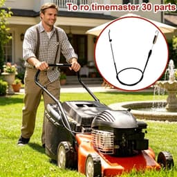 Grasmaaier Kabel - Motoronderdeel Reparatie - Gazon Onderhoud - Slijtvast ABS Materiaal - 137 cm Lengte - Zwart — thumbnail 3