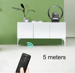 Bladloze Wandventilator - Tafelventilator - Thuis Koelen - 120° Verstelbaar - 26 Watt - Zwart — thumbnail 2