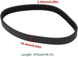 Dailygoods- Aandrijfriem 475 mm - 7 Ribben - Rubber - Compatibel met Sovereign YT5120-01 - Soepele inschakeling - Duurzaam en flexibel - Grasmaaierriem — thumbnail 4