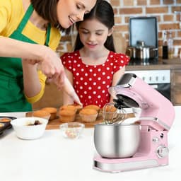Stand Mixer - Keukenmachine - Ingrediënten Mengen - 6 Snelheden - 3.5 Liter Kom - Roze — thumbnail 4