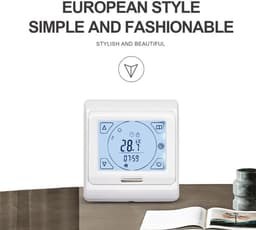Slimme Thermostaat - Vloerverwarming Controller - Energie Besparen - Dubbele Temperatuursensoren - 10.2 x 9.4 x 6.5 cm - Wit — thumbnail 5
