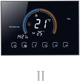 Slimme Thermostaat - Temperatuurregelaar - Comfort Thuis - Touch LCD Scherm - 13x9x4 cm - Zwart — thumbnail 5