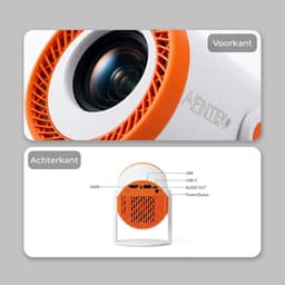 Mini Beamer - Android 13 - WiFi 6 & Bluetooth - HD Projector met 4K/8K Ondersteuning - Voor Thuisbioscoop & Gaming — thumbnail 2