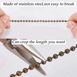 Trekketting voor Plafondventilator en Lamp - Verlengkettingen in Antiek Brons — thumbnail 2