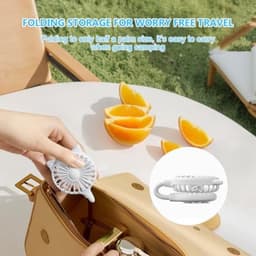 Mini-ventilator USB-oplaadbaar met 3 snelheden en zuignappen voor telefoon en tafel — thumbnail 3