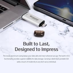 Externe SSD - Draagbare Opslag - Snelle Data Transfer - Dubbele Poort - 512 GB - Zilver — thumbnail 3