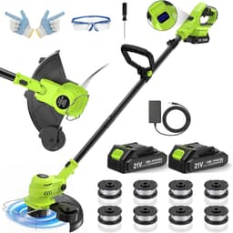 ApexArte® Grasmaaier Elektrisch - Grastrimmers met Accu - Geelgroen — thumbnail 1
