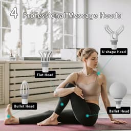 Mini Diepeweefselmassageapparaat, Elektrische Spiermassage voor de rug, Kleine Draagbare Reismassageapparaat, Massageapparaat voor nekpijnverlichting, Groen — thumbnail 2