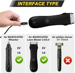 USB-oplaadkabel voor MANSCAPED-grasmaaier - 4 stuks — thumbnail 4