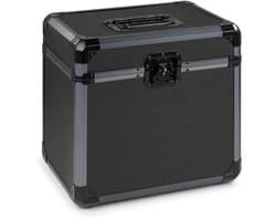 Platenkoffer - Vonyx RC82 - LP opbergsysteem voor 12 inch vinyl - LP koffer voor dagelijks gebruik en DJ’s - Zwart