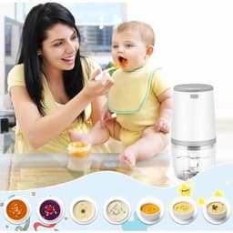 Mini babyblender, mini keukenmachine, 300 ml babyblender, mini elektrische hakmolen, mini keukenmachine met USB-oplaadfunctie, blender — thumbnail 4