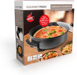 Multicooker - Roestvrij Staal - Ø 40 cm - Elektrische Pan met Thermostaat en Glazen Deksel - Voor Gezellig Koken en Bakken — thumbnail 5