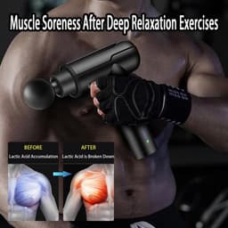 Massagepistool voor diep weefsel, rug- en nekmassageapparaat voor verlichting van pijn in het diepe weefsel, elektrisch spiermassagepistool voor de rug, handmassageapparaat, zwart — thumbnail 3