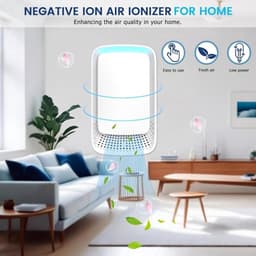 Plug-in luchtreiniger - Negatieve ionentechnologie - Stille werking voor thuisgebruik - Negatieve ionenluchtreiniger voor slaapkamer, kantoor, dierenkamer, badkamer, wit - 2-pack — thumbnail 5