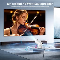 SnelShoppen - Mini Beamer 4K 1080P Projector met Android 14, WiFi6 en Bluetooth 5.4, Compact en Lichtgewicht voor Buiten en Feesten — thumbnail 3
