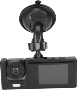 Dashcam met 3 Lenzen - Autorijrecorder Drievoudige Camera - Veilige Autoritten - IR-nachtzicht Binnen - 2 inch LCD - Zwart — thumbnail 1