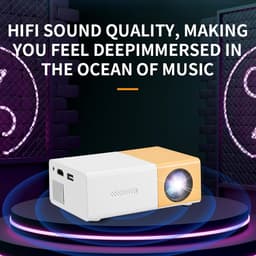 Draagbare projector 1080p - 6000Lm helderheid - automatische correctie - ideaal voor thuisbioscoop - ShopVlot — thumbnail 4