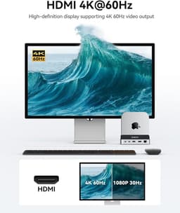 Mini Dock met SSD - USB Hub Docking Station - Mac Mini Uitbreiden - Geïntegreerde 1TB SSD - 4K@60Hz HDMI — thumbnail 2