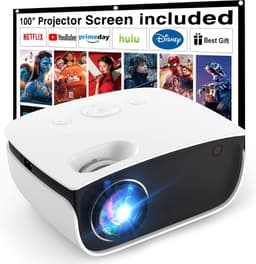 Mini-beamer - Draagbare projector - 7500 lumen helderheid - Ondersteunt 1080p Full HD - Voor Filmavonden — thumbnail 1