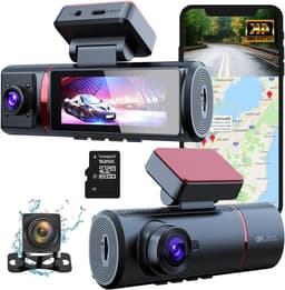 4K Dashcam - Auto Camera - Verkeersveiligheid Vastleggen - 3-in-1 Opname - 170° Groothoek - Zwart — thumbnail 1