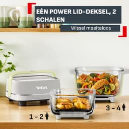 Tefal Crisp & Go FB701A - Airfryer met glazen schalen - 4 kookstanden - 1,4 L + 3,8 L - PFAS vrij — thumbnail 4