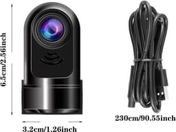 360 Graden Dashcam - Eenheidsmaat - Draaibare Videorecorder met 1080p Resolutie - Voor- en Achteraanzicht - Voor Auto's — thumbnail 3