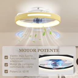 TEKROA® Plafondventilator met LED Verlichting 40W - 6 Snelheden -Stille DC Motor - Afstandsbediening - Zomer & Winterstand - Hout — thumbnail 3