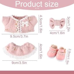Poppenkledingset, stijlvolle kawaii-outfitset, luxe moderne rok met accessoires, geschikt voor aankleedpoppen — thumbnail 2