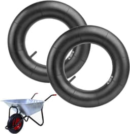 SnelShoppen - Pack van 2 Vervangingsslangen 4.80/4.00-8 voor Tuin, Tuinwagen, Grasmaaier, Handkar, Mini Fietsen - TR13 Rechthoekig Ventiel, Duurzaam R — thumbnail 1