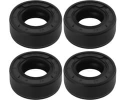 Dailygoods- Olieafdichting 4 Stuks - Nitrilrubber - 12x22x9 mm - Geschikt voor Grasmaaier/Auto/Motorfiets/Truck - Zwart - Eenvoudig te Installeren - Keerring