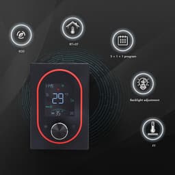 Slimme Thermostaat - Temperatuurregelaar - Comfortabel Huis - App Bediening - LCD Touchscreen - Zwart — thumbnail 3