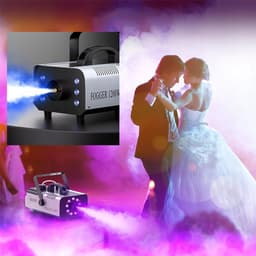 Multifunctionele Rookmachine - Rookmachine - Met Draadloze Afstandsbediening - 6 RGB Verlichting - 60 Sec Continu - 1200W - 1L Capaciteit – 160m³/min - Voor Bruiloft & Feest & Podium & DJ — thumbnail 5