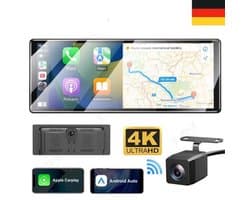 Navigatiesysteem Auto - Dashcam voor auto - GPS Navigatie - Draadloze - 4K DVR - Bluetooth Audio - ADAS Systeem - 11,3" - Achteruitrijcamera - 64TF