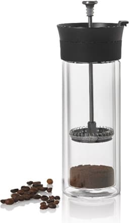 Adhoc - Thermo Koffie Pressbeker 300 ml - Glas - Zwart — thumbnail 4