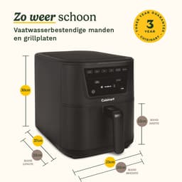 Cuisinart AFS8OBLE Slim heteluchtfriteuse 7,6 L zwart — thumbnail 4